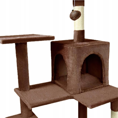Drapak dla kota Gaczoo duży wieża legowisko brązowy 55 x 45 x 143 cm Drapak dla kota Gaczoo duży wieża legowisko brązowy 55 x 45 x 143 cm