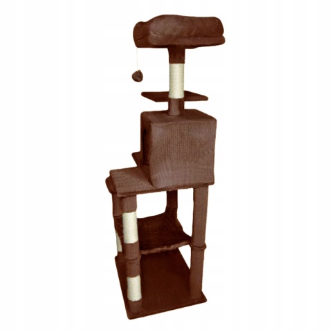 Drapak dla kota Gaczoo duży wieża legowisko brązowy 55 x 45 x 143 cm Drapak dla kota Gaczoo duży wieża legowisko brązowy 55 x 45 x 143 cm