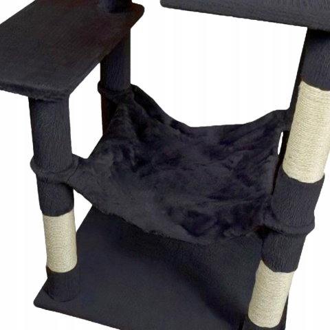 Drapak dla kota Gaczoo duży wieża legowisko ciemny szary 55 x 45 x 143 cm Drapak dla kota Gaczoo duży wieża legowisko ciemny szary 55 x 45 x 143 cm