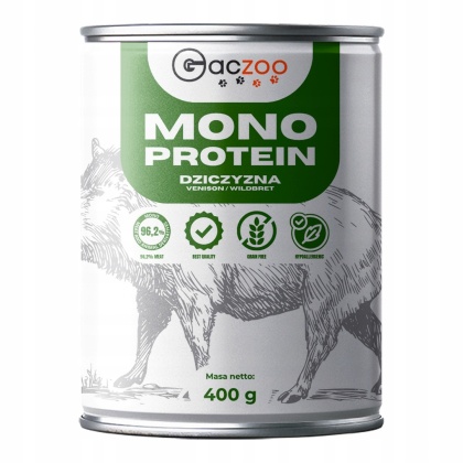 Gaczoo MONO PROTEIN monobiałkowa karma mokra dla psa Dzik 400g