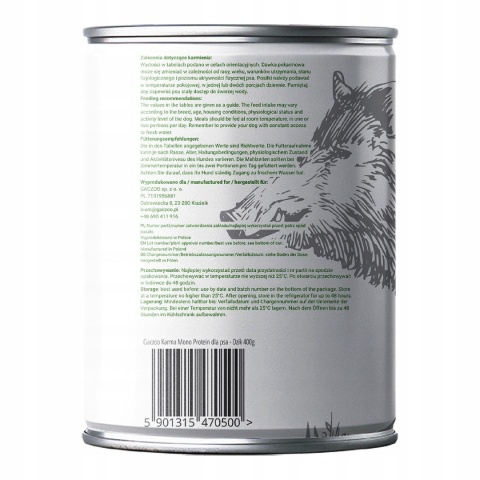 Gaczoo MONO PROTEIN monobiałkowa karma mokra dla psa Dzik 400g Gaczoo MONO PROTEIN monobiałkowa karma mokra dla psa Dzik 400g
