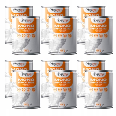Gaczoo MONO PROTEIN monobiałkowa karma mokra dla psa Kaczka 12 x 400g