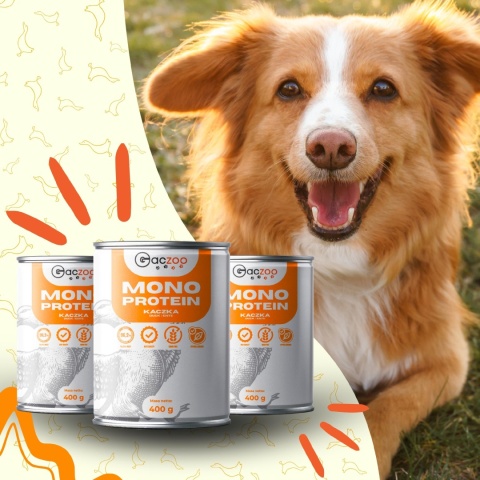 Gaczoo MONO PROTEIN monobiałkowa karma mokra dla psa Kaczka 24 x 400g