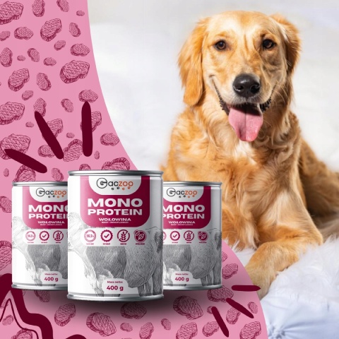 Gaczoo MONO PROTEIN monobiałkowa karma mokra dla psa Wołowina 400g