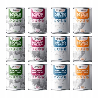 Gaczoo MONO PROTEIN monobiałkowa karma mokra dla psa mix smaków 12 x 400g