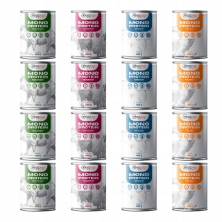 Gaczoo MONO PROTEIN monobiałkowa karma mokra dla psa mix smaków 16 x 400g