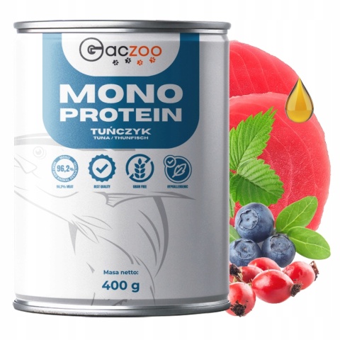 Gaczoo MONO PROTEIN monobiałkowa karma mokra dla psa mix smaków 20 x 400g