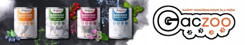 Gaczoo MONO PROTEIN monobiałkowa karma mokra dla psa mix smaków 20 x 400g