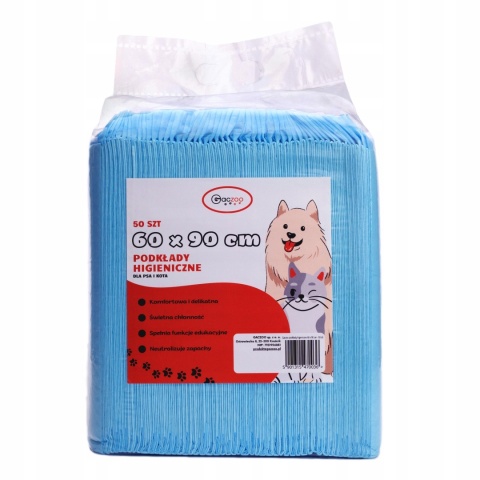 Gaczoo Podkłady higieniczne dla psa i kota maty chłonne 60 x 90 cm 50 szt Gaczoo Podkłady higieniczne dla psa i kota maty chłonne 60 x 90 cm 50 szt