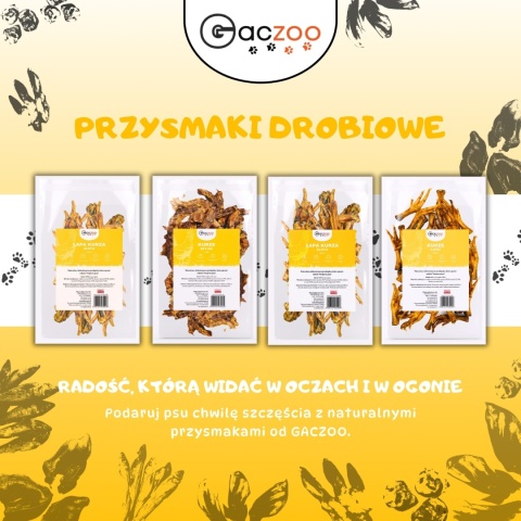 Kurze Łapki przysmak dla psa 1 kg GACZOO 100% naturalny gryzak Kurze Łapki przysmak dla psa 1 kg GACZOO 100% naturalny gryzak