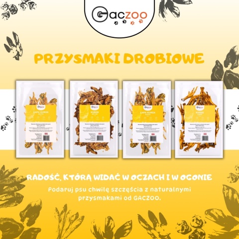 Kurze Łapki przysmak dla psa 500g GACZOO 100% naturalny gryzak Kurze Łapki przysmak dla psa 500g GACZOO 100% naturalny gryzak