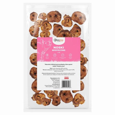 Noski Wieprzowe przysmak dla psa 1 kg GACZOO 100% naturalny gryzak Noski Wieprzowe przysmak dla psa 1 kg GACZOO 100% naturalny gryzak