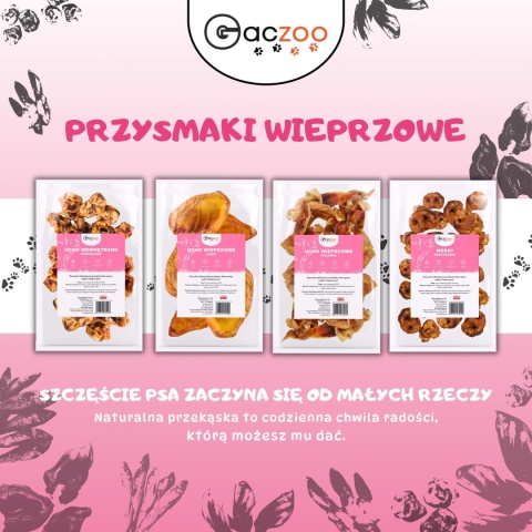 Noski Wieprzowe przysmak dla psa 200g GACZOO 100% naturalny gryzak