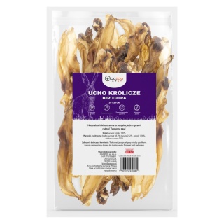 Ucho Królicze przysmak dla psa 20 sztuk GACZOO 100% naturalny gryzak