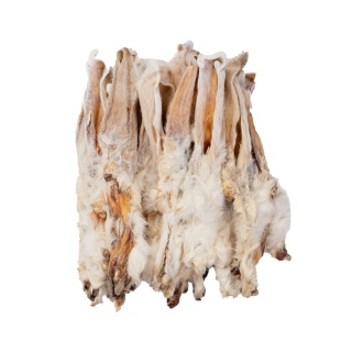 Ucho Królicze z futrem przysmak dla psa 1 kg GACZOO 100% naturalny gryzak