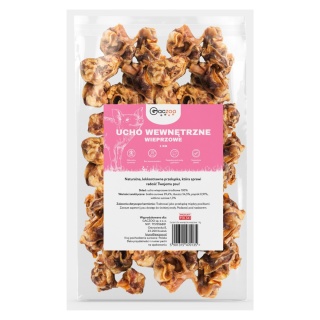 Ucho Wewnętrzne Środkowe Wieprzowe przysmak dla psa 1 kg GACZOO naturalny