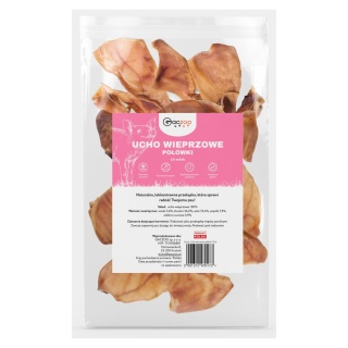 Ucho Wieprzowe przysmak dla psa 10 szt GACZOO 100% naturalny smakołyk