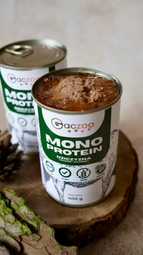 Gaczoo MONO PROTEIN monobiałkowa karma mokra dla psa Dzik 24 x 400g
