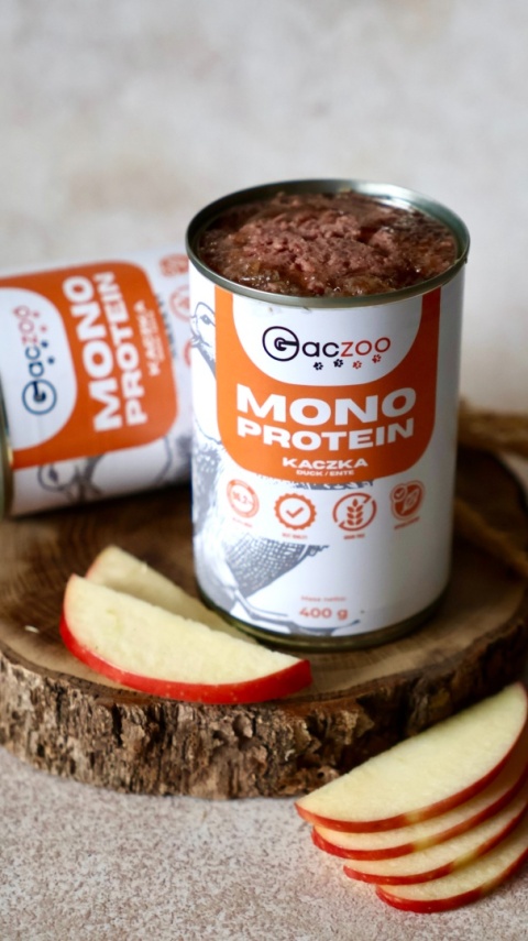 Gaczoo MONO PROTEIN monobiałkowa karma mokra dla psa Kaczka 24 x 400g Gaczoo MONO PROTEIN monobiałkowa karma mokra dla psa Kaczka 24 x 400g