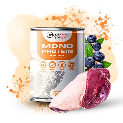 Gaczoo Mono Protein mokra karma monobiałkowa dla psów Kaczka 400g
