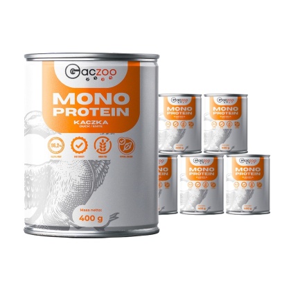 Gaczoo MONO PROTEIN monobiałkowa karma mokra dla psa Kaczka 6 x 400g