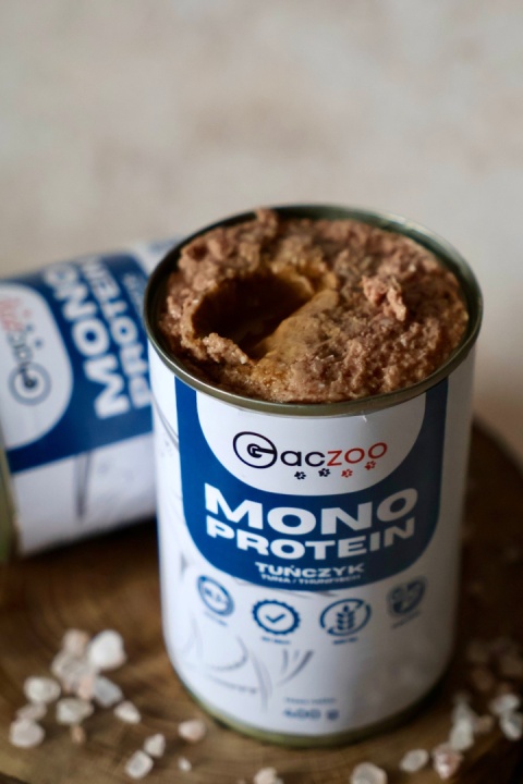 Gaczoo MONO PROTEIN monobiałkowa karma mokra dla psa Tuńczyk 24 x 400g Gaczoo MONO PROTEIN monobiałkowa karma mokra dla psa Tuńczyk 24 x 400g