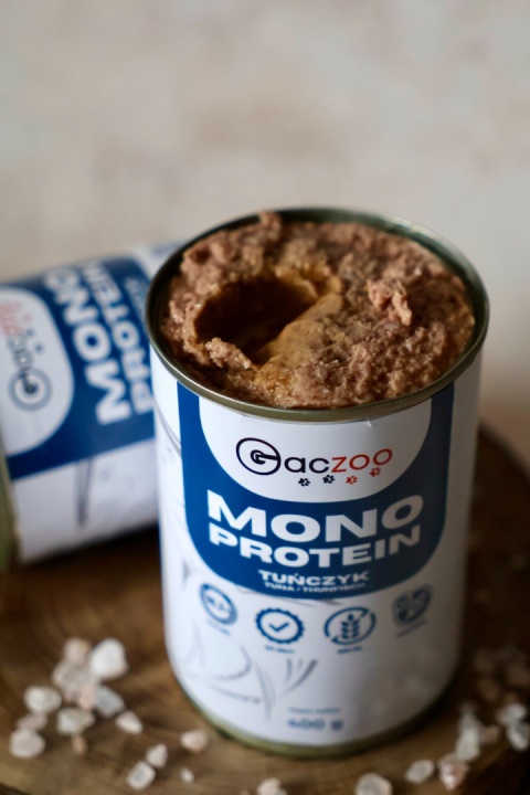 Gaczoo MONO PROTEIN monobiałkowa karma mokra dla psa Tuńczyk 6 x 400g Gaczoo MONO PROTEIN monobiałkowa karma mokra dla psa Tuńczyk 6 x 400g