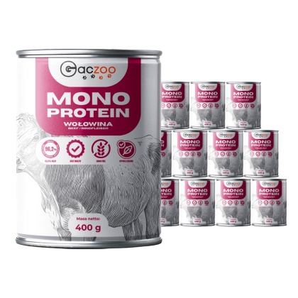 Gaczoo MONO PROTEIN monobiałkowa karma mokra dla psa Wołowina 12 x 400g