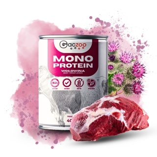 Gaczoo MONO PROTEIN monobiałkowa karma mokra dla psa Wołowina 400g