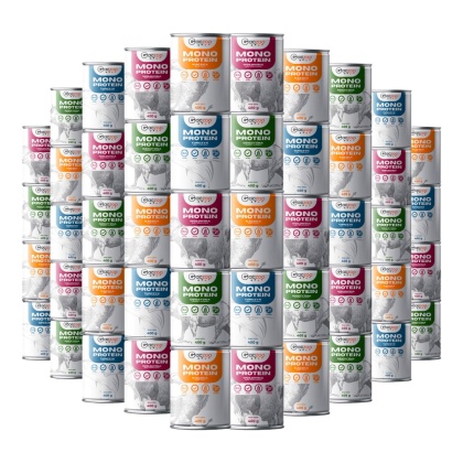 Gaczoo MONO PROTEIN monobiałkowa karma mokra dla psa mix smaków 48 x 400g