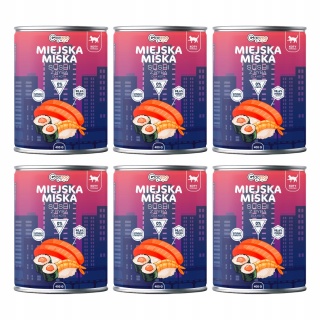 Gaczoo Miejska Miska bezzbożowa karma mokra dla kota Sushi z Rybą 6 x 400g