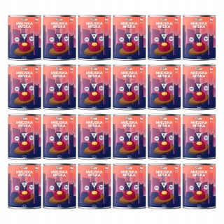 Gaczoo Miejska Miska bezzbożowa karma mokra dla kota Tatar Wołowy 24 x 400g