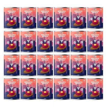 Gaczoo Miejska Miska bezzbożowa karma mokra dla kota Tatar Wołowy 24 x 400g