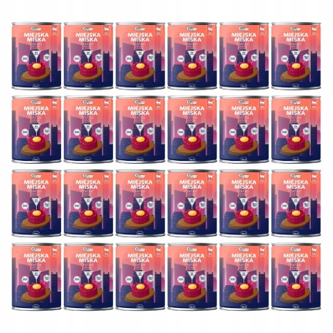 Gaczoo Miejska Miska bezzbożowa karma mokra dla kota Tatar Wołowy 24 x 400g
