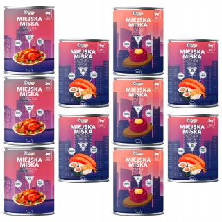 Gaczoo Miejska Miska bezzbożowa karma mokra dla kota mix smaków 10 x 400g