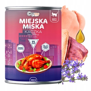 Gaczoo Miejska Miska bezzbożowa karma mokra dla kota mix smaków 12 x 400g