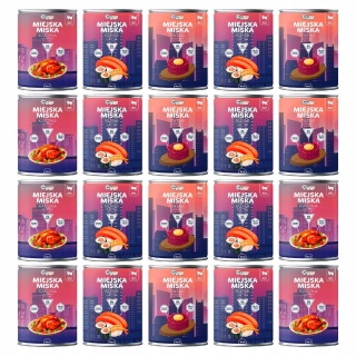 Gaczoo Miejska Miska bezzbożowa karma mokra dla kota mix smaków 20 x 400g