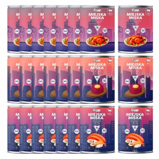 Gaczoo Miejska Miska bezzbożowa karma mokra dla kota mix smaków 24 x 400g