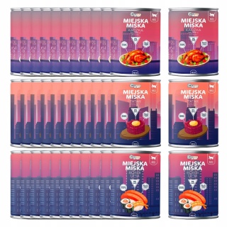 Gaczoo Miejska Miska bezzbożowa karma mokra dla kota mix smaków 36 x 400g