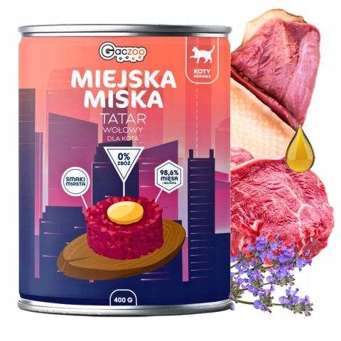 Gaczoo Miejska Miska bezzbożowa karma mokra dla kota mix smaków 48 x 400g