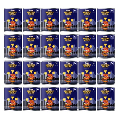 Gaczoo Miejska Miska bezzbożowa karma mokra dla psa Burger Wołowy 24 x 400g