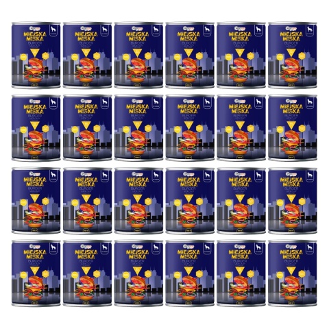 Gaczoo Miejska Miska bezzbożowa karma mokra dla psa Burger Wołowy 24 x 400g