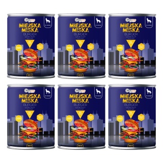 Gaczoo Miejska Miska bezzbożowa karma mokra dla psa Burger Wołowy 6 x 400g