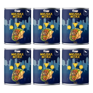 Gaczoo Miejska Miska bezzbożowa karma mokra dla psa Kebab Jagnięcy 6 x 400g