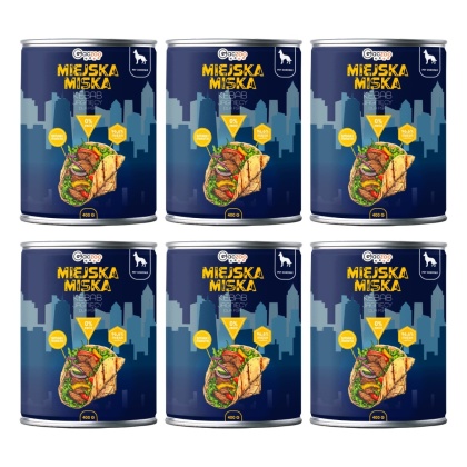 Gaczoo Miejska Miska bezzbożowa karma mokra dla psa Kebab Jagnięcy 6 x 400g