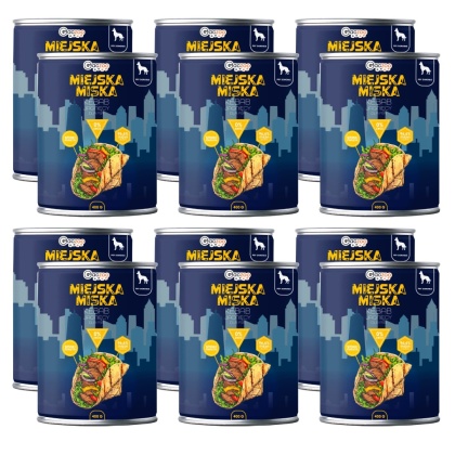 Gaczoo Miejska Miska bezzbożowa karma mokra dla psa Kebab Jagnięcy 12 x 400g