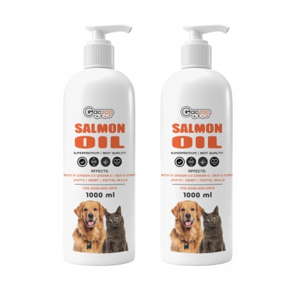 Gaczoo Olej z łososia dla psa i kota Omega Atlantic Salmon Oil 2 x 1000ml
