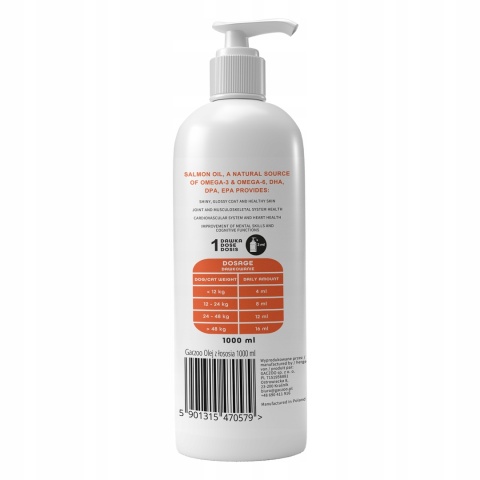 Gaczoo Olej z łososia dla psa i kota Omega Atlantic Salmon Oil 2 x 1000ml