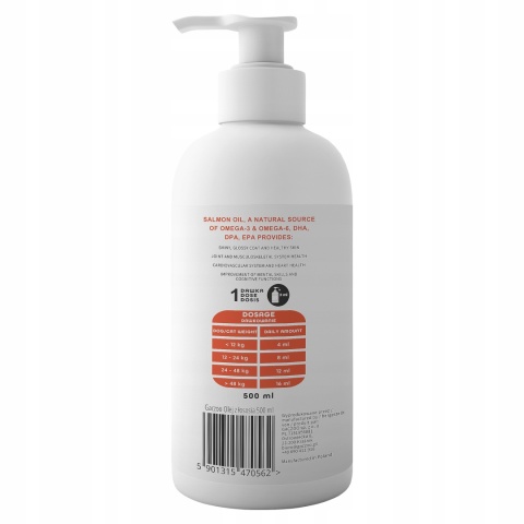 Gaczoo Olej z łososia dla psa i kota Omega Atlantic Salmon Oil 2 x 500ml