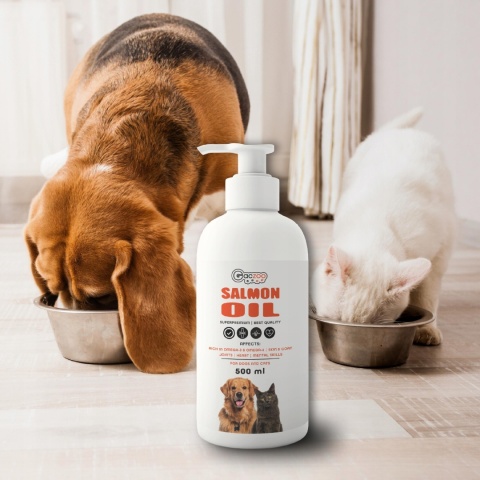 Gaczoo Olej z łososia dla psa i kota Omega Atlantic Salmon Oil 2 x 500ml